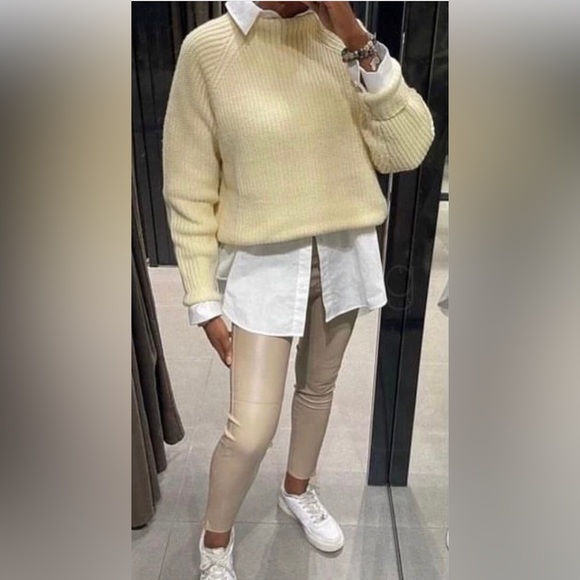 ZARA FAUX LEATHER LEGGINGS SIZE XXL. REF: 8372/293 - Picture 6 of 6